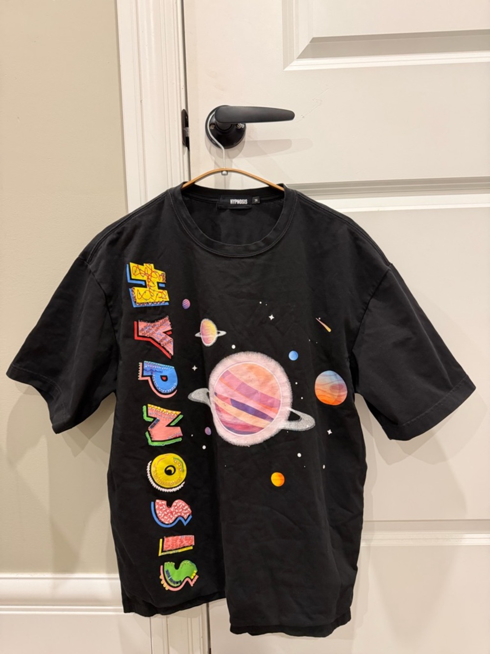 Black Space Planet Graphic Tee